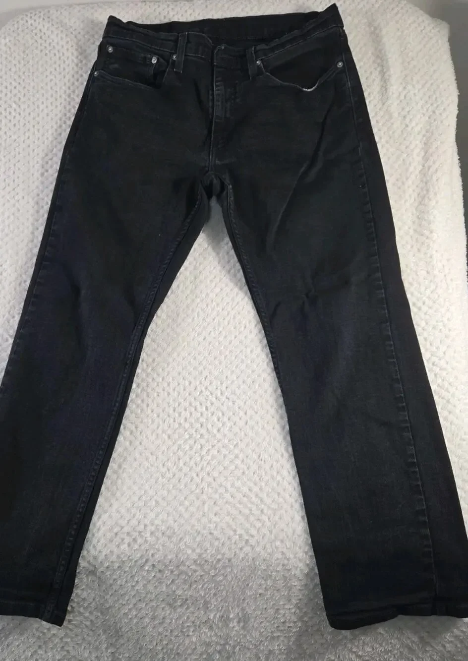 Levi's 559 Relaxed Straight Jeans Mens 34x30 Black Dark Wash Denim Pants #0126
